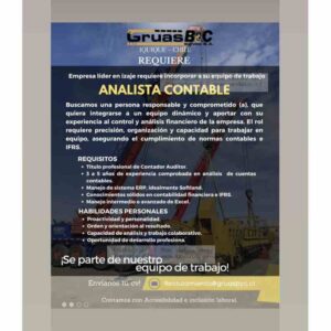 Analista Contable - Iquique, Chile
