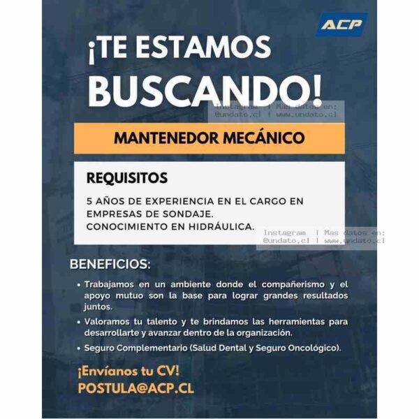 Mantenedor Mecánico Sondaje