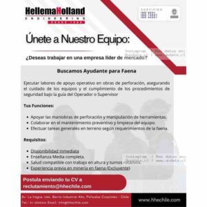 Ayudante Para Faena Minera