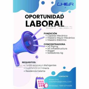 Oportunidad Laboral en Fundición y Concentradora