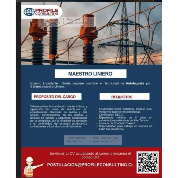 Técnico Electricista HV Subestaciones