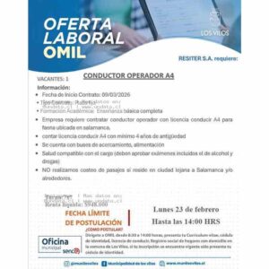 Conductor Operador A4 en Salamanca