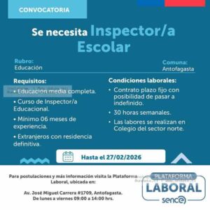 Inspector/a Escolar – Antofagasta