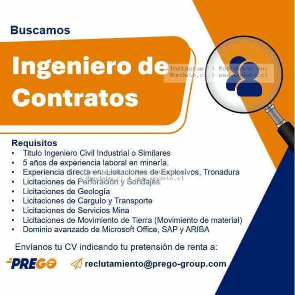 Ingeniero de Contratos Minería