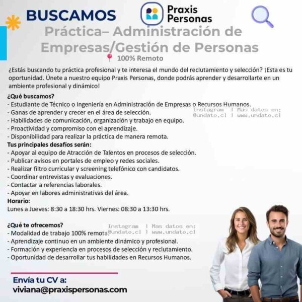 Práctica en Reclutamiento y Gestión de Personas – Remoto