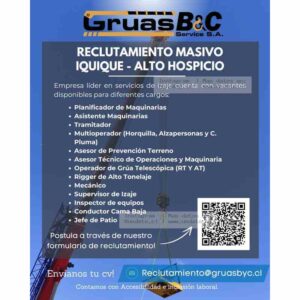 Reclutamiento Masivo GrúasB:C Iquique