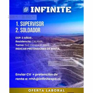 Supervisor y Soldador Minería El Abra Calama