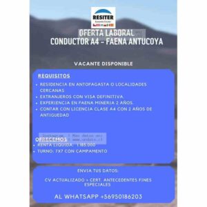 Conductor A4 – Faena Antucoya