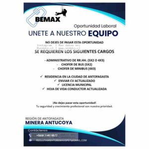 Oferta Laboral Minera Antucoya