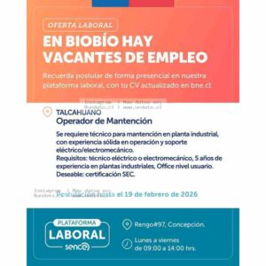 Operador de Mantención Talcahuano