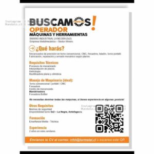 Operador de Maquinaria y Herramientas
