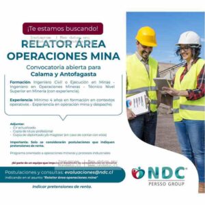 Relator Área Operaciones Mina