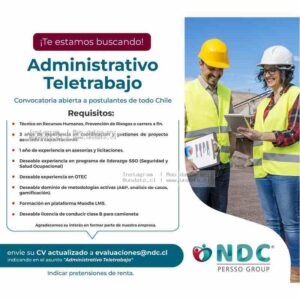 Administrativo Teletrabajo Chile
