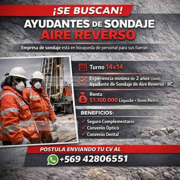Ayudantes de Sondaje Aire Reverso - Turno 14x14