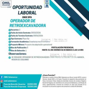 Operador de Retroexcavadora – Salamanca