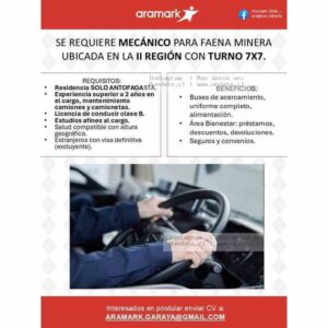Mecánico Minero 7x7 Antofagasta