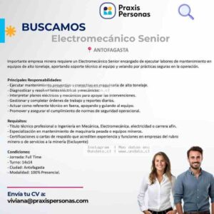 Electromecánico Senior Minería Antofagasta