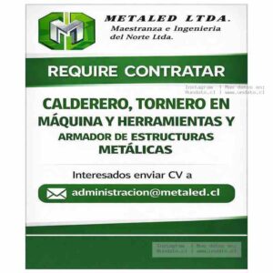 Calderero, Tornero y Armador de Estructuras Metálicas