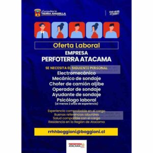 Oferta Laboral Perfot Terra Atacama