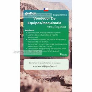 Vendedor de Equipos/Maquinaria