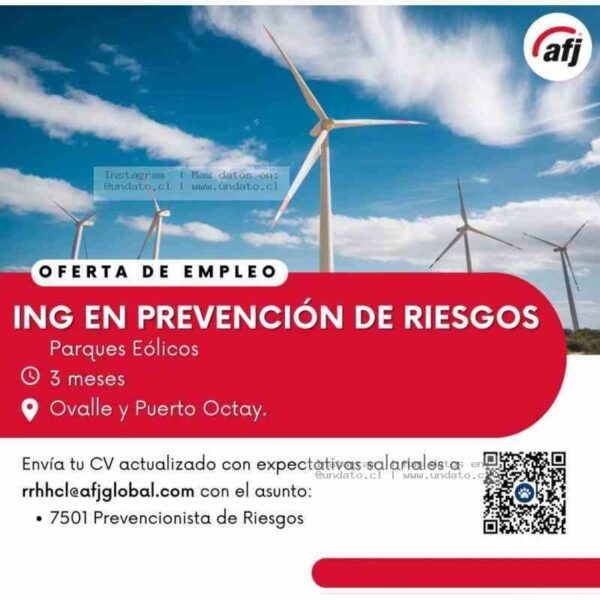 Ing en Prevención de Riesgos – Parques Eólicos