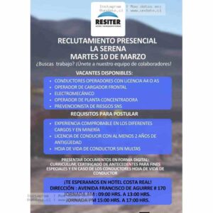 Reclutamiento Minería La Serena