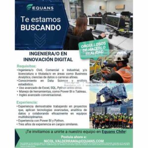 Ingeniera/o en Innovación Digital — Equans Chile