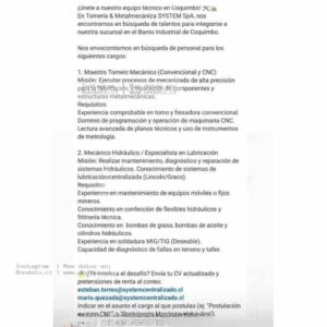 Empleo Técnico en Coquimbo