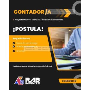 Contador/a para Proyecto Minero en Chuquicamata