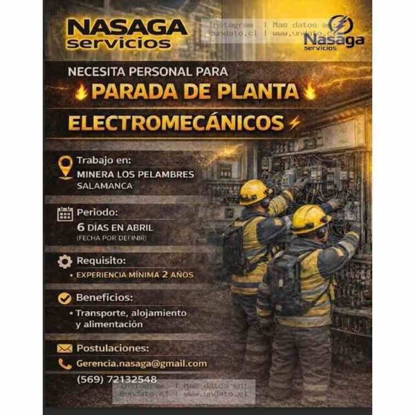 Electromecánicos Parada De Planta Minera Los Pelambres