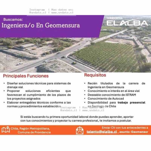 Ingeniera/o en Geomensura