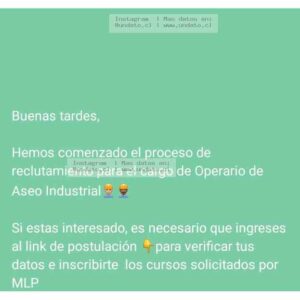 Operario de Aseo Industrial – Reclutamiento