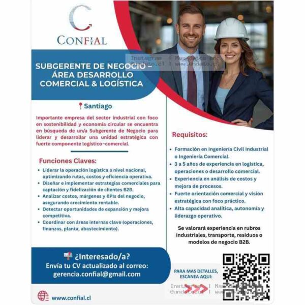 Subgerente de Negocio: Logística y B2B