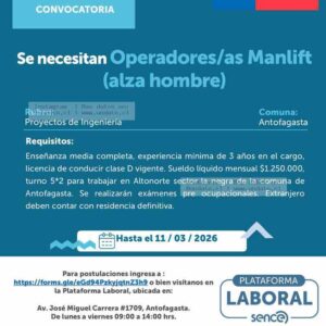 Operadores Manlift Antofagasta