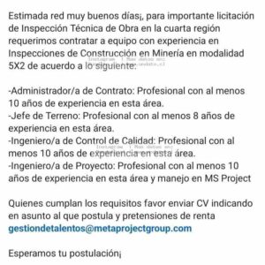 Equipo de Inspección Técnica de Obra Minera