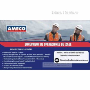 Supervisor de Izaje – Ameco