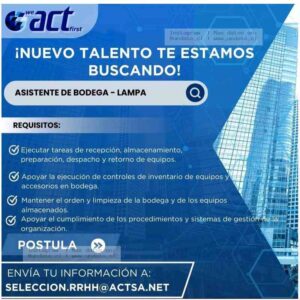 Asistente de Bodega – Lampa