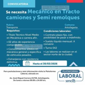 Mecánico de Tractos y Semiremolques